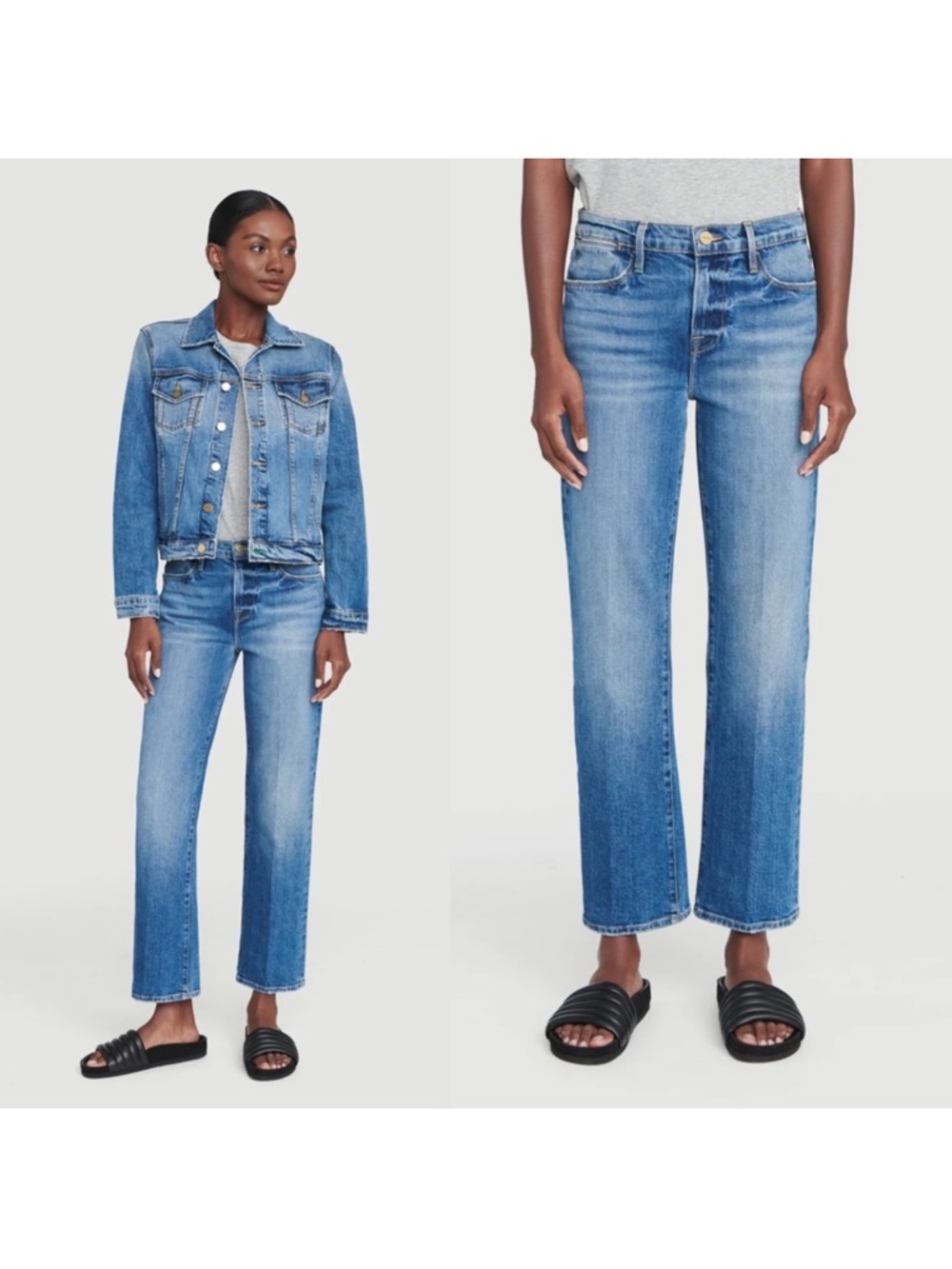 Frame le high straight hagen wash jeans size 25